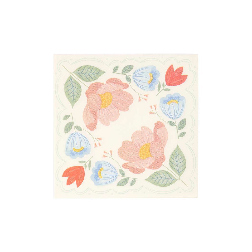 SPR1039 - Floral Corner Napkins