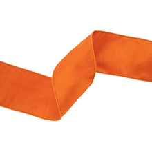 Load image into Gallery viewer, 4&quot; Wired Dupioni Ribbon | Pumpkin | 10 Yard Roll