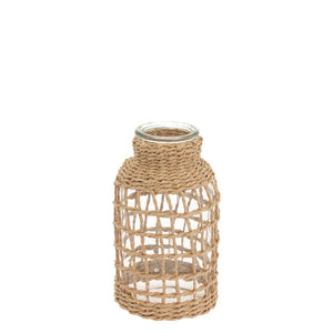 6.25" Rope & Glass Vase