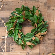 Load image into Gallery viewer, Magnolia Leaf Wreath - 23 Inch