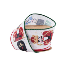 Load image into Gallery viewer, Nutcracker Wired Ribbon 2.5" with Red/Green Edge 10yd