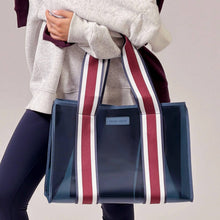 Load image into Gallery viewer, Case-Mate Navy Rugby Stripe Jelly Tote Bag