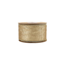 Load image into Gallery viewer, 2 1/2&quot; Wired Ribbon | Textured Gold Metallic Tissue Backing | 5 Yard Roll