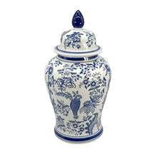 Load image into Gallery viewer, Blue &amp; White Chinoiserie Ceramic Jar 25": Classic Landscape