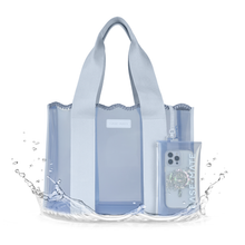 Load image into Gallery viewer, Case-Mate Carolina Blue Crochet Wave Jelly Tote Bag