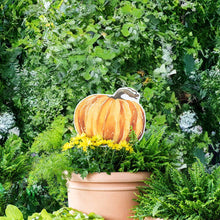 Load image into Gallery viewer, Speckled Orange Heirloom Pumpkin Garden Stake