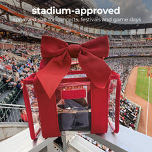 Load image into Gallery viewer, Case-Mate Clear Stadium Bag: Varsity Red Bow