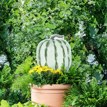 Load image into Gallery viewer, Round Ivory Heirloom Pumpkin Garden Stake