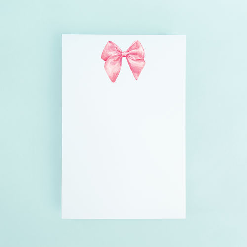 Pink Bow Notepad