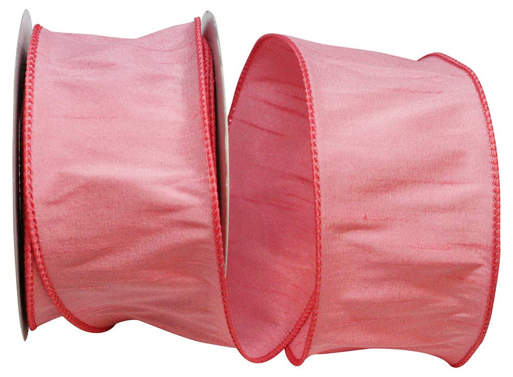 Dupioni Supreme Wired Edge, Dusty Rose, 2-1/2 In, 10 Yards
