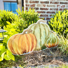 Load image into Gallery viewer, Heirloom Pumpkin Trio Garden Stake
